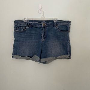 Loft denim roll shorts size 14
